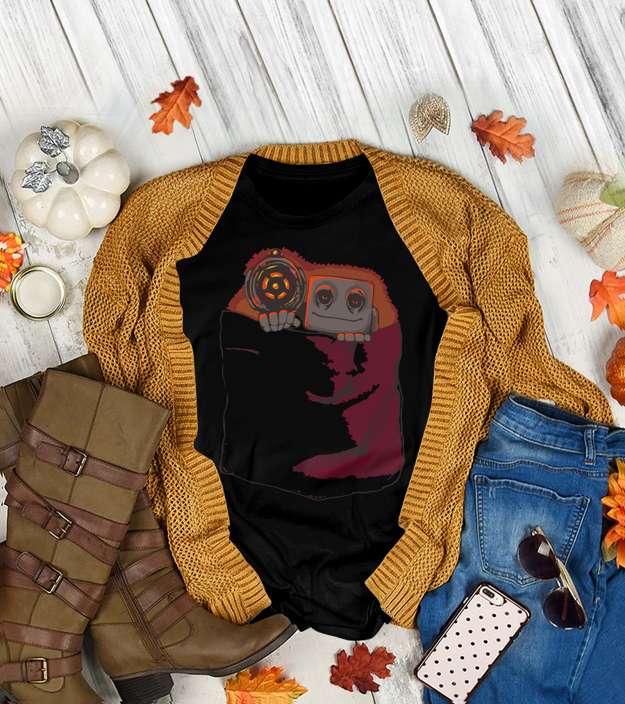 Pocket Protector Robot in Cozy Blanket T-Shirt