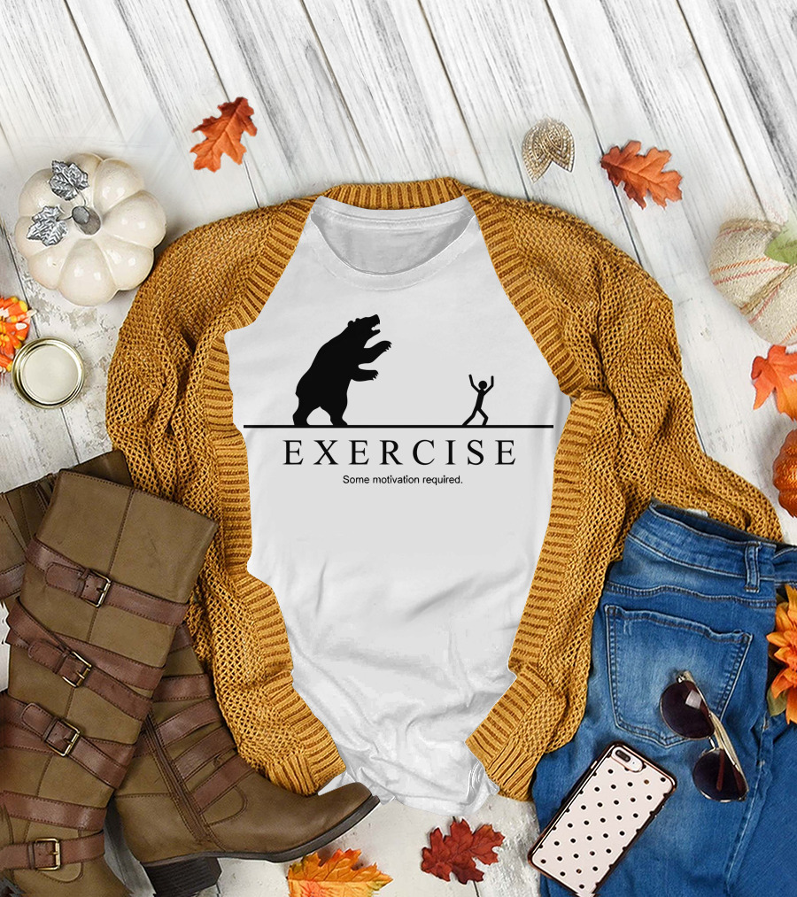 Exercise Some Motivation Required Bear Remix T-Shirt
