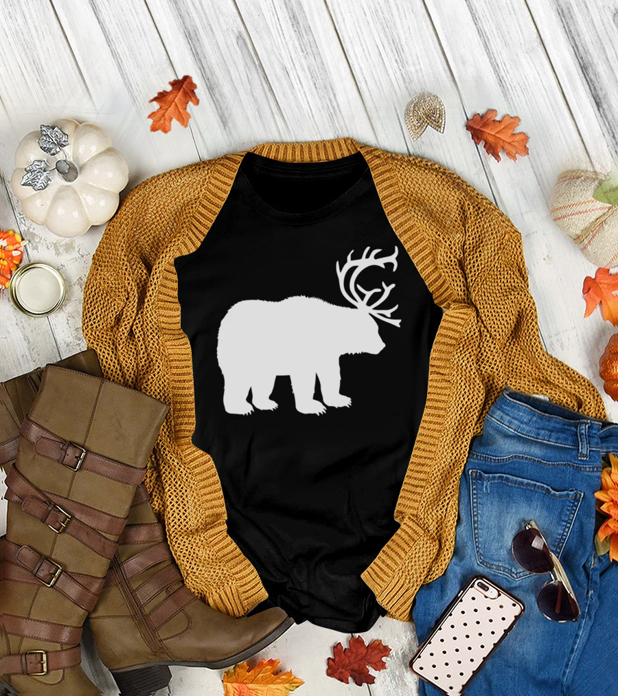 Bear With Antlers T-Shirt
