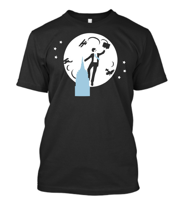 Dreamer Kong Businessman With Briefcase Flying Over City Skyline T-Shirt