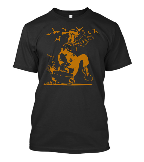 Fear N Loathing In This Foul Year Bats Cartoon Smoking Character With Sunglasses T-Shirt