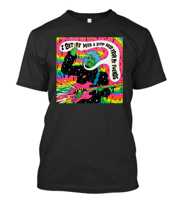 Flaming Lips I Get By With A Little Help From My Friends Psychedelic T-Shirt