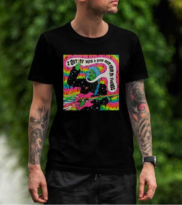 Flaming Lips I Get By With A Little Help From My Friends Psychedelic T-Shirt