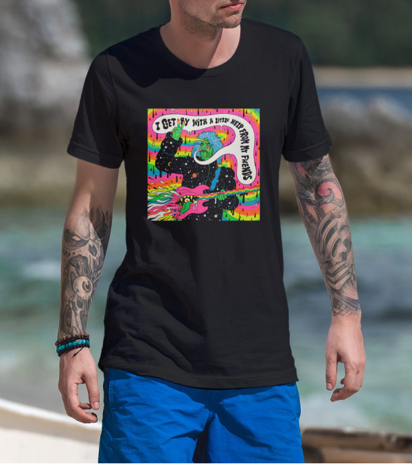 Flaming Lips I Get By With A Little Help From My Friends Psychedelic T-Shirt