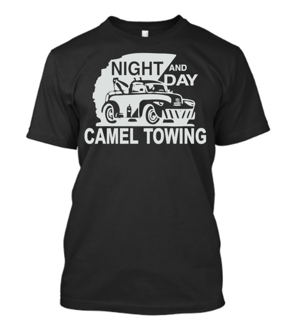NIGHT AND DAY CAMEL TOWING Retro Tow Truck T-Shirt