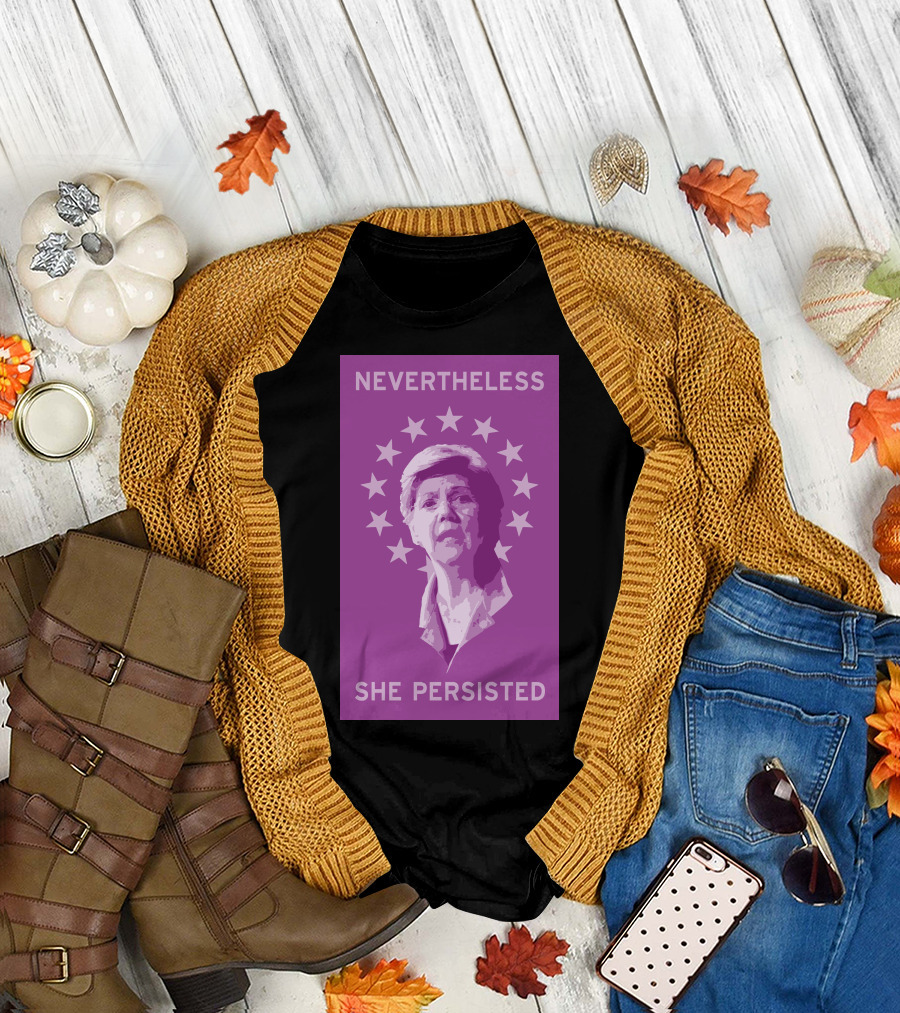 Nevertheless She Persisted Stars Purple T-Shirt