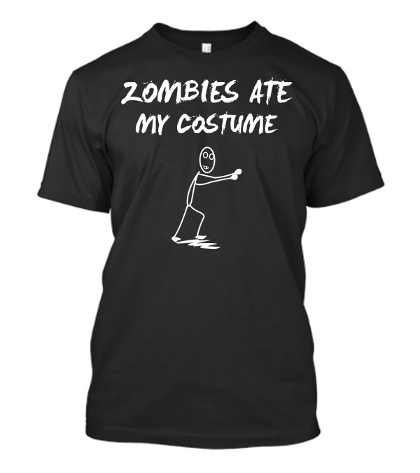 Zombies Ate My Costume Stick Figure T-Shirt