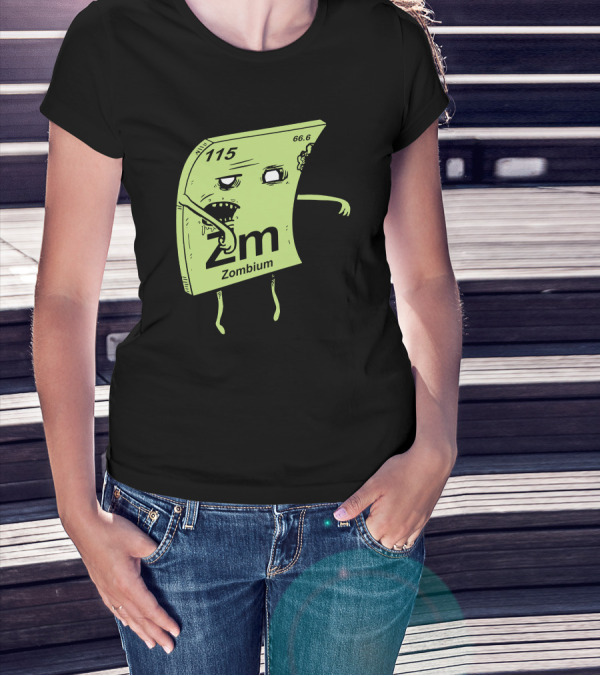 Zombium Element 115 Zombie Periodic Table Parody Zm 66.6 T-Shirt