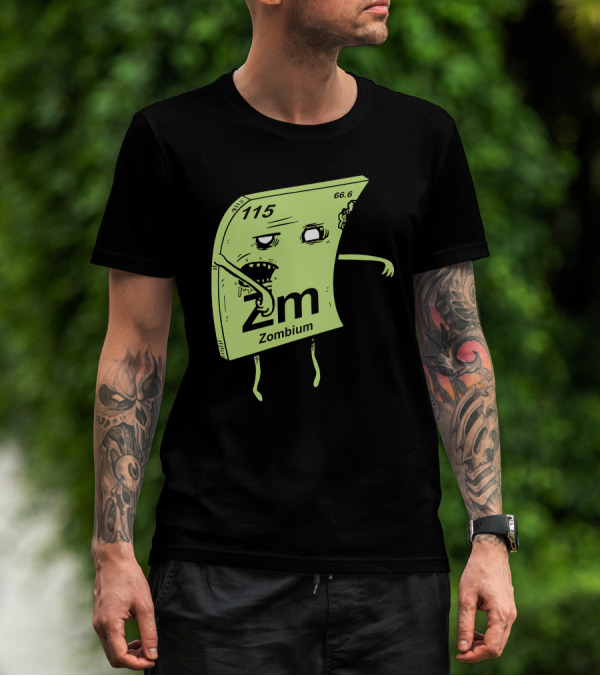 Zombium Element 115 Zombie Periodic Table Parody Zm 66.6 T-Shirt