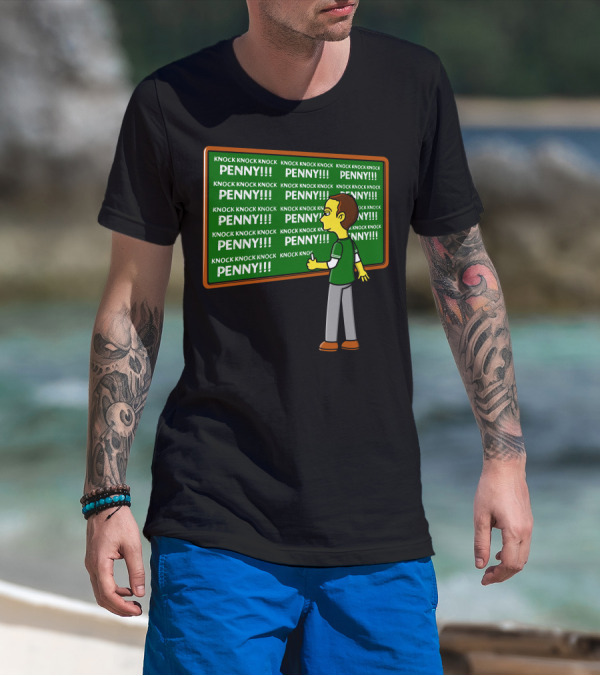 Knock Knock Knock Penny Blackboard Theory T-Shirt