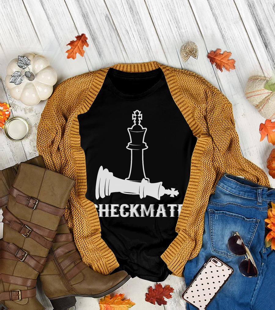 Checkmate Chess King and Fallen Queen Chess Lover T-Shirt