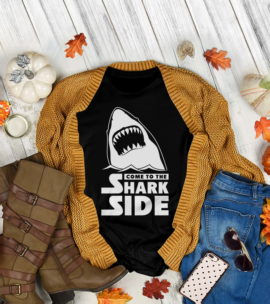 Come to the Shark Side Jaws Parody Dark Side Reference T-Shirt