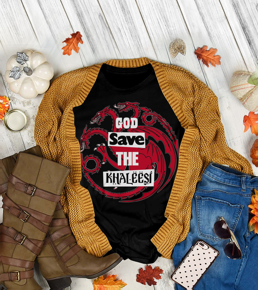 God Save the Khaleesi Targaryen Dragon Emblem T-Shirt