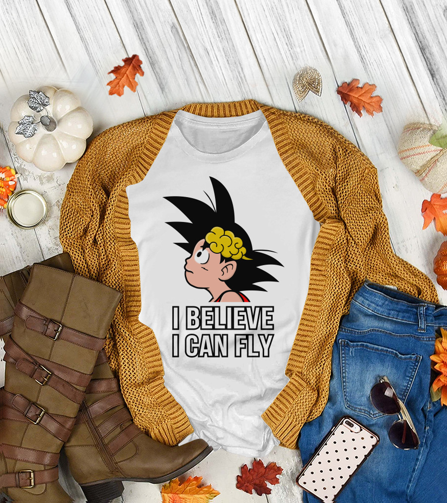 I Believe I Can Fly Retro Anime Character T-Shirt