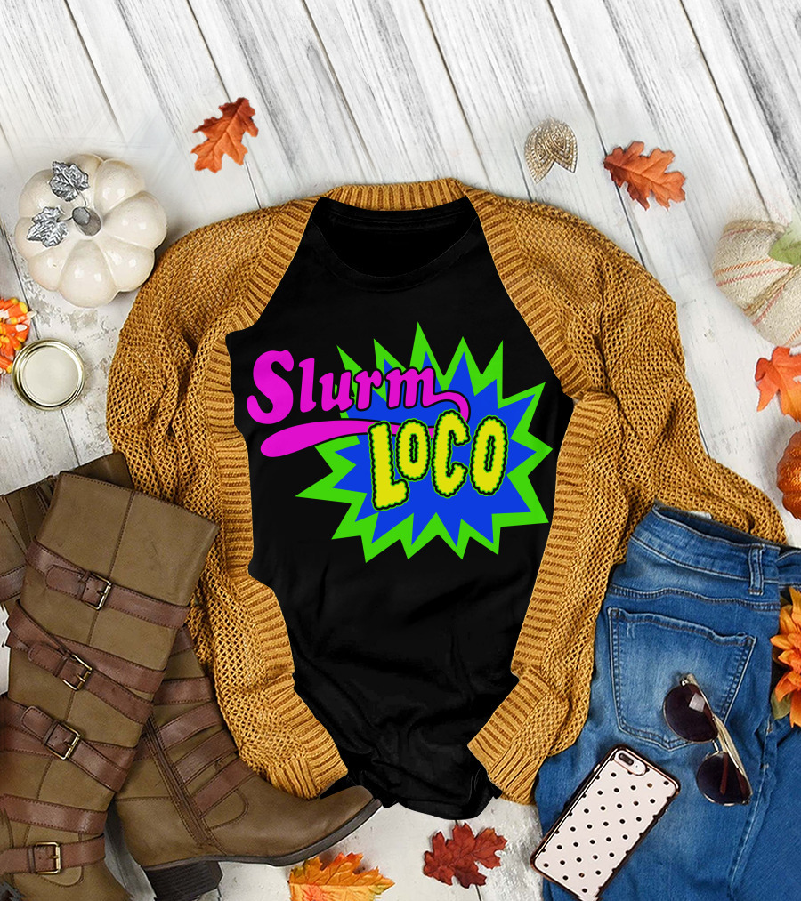 Slurm Loco Futurama Inspired Neon Burst T-Shirt