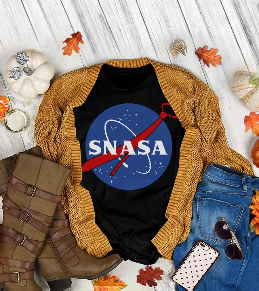 SNASA Space Tie Logo Parody NASA T-Shirt