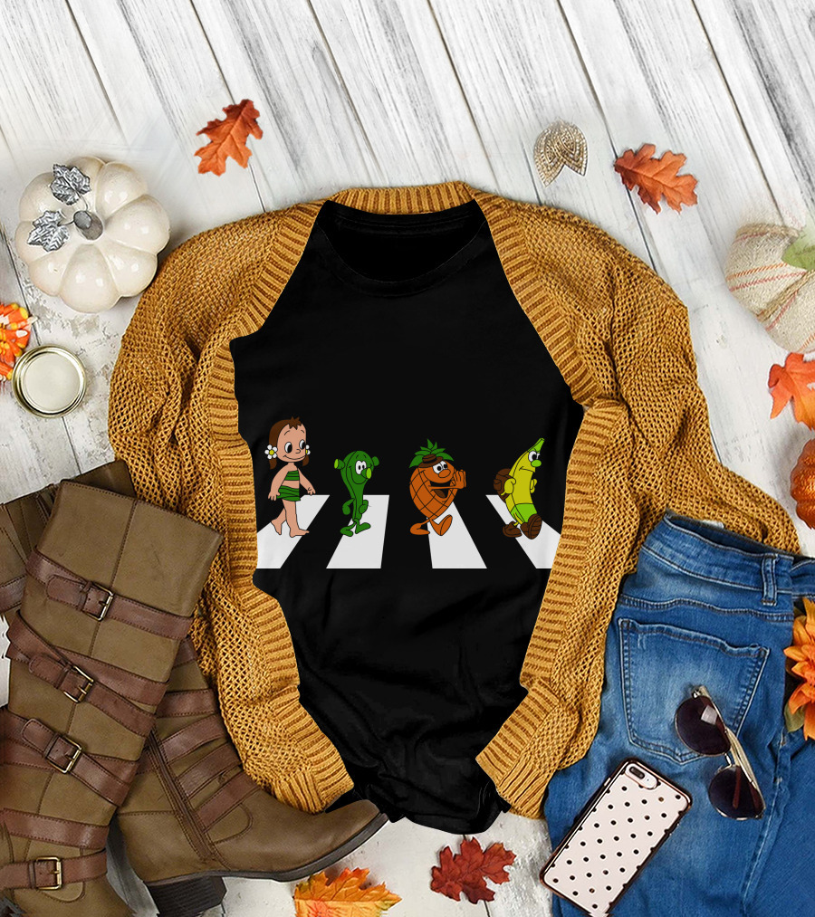 THE FRUITLES ABBEY ROAD PARODY CROSSING WITH FRUIT CHARACTERS T-Shirt