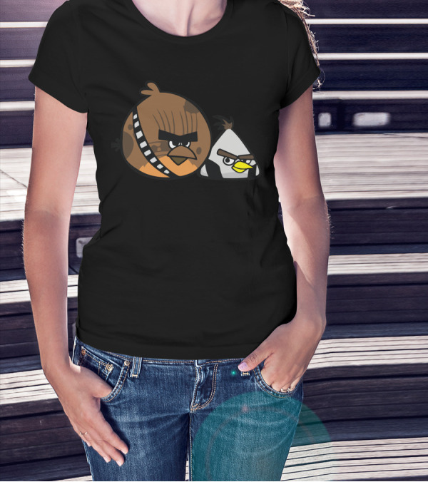 Angry Birds Star Wars Chewie And Han T-Shirt