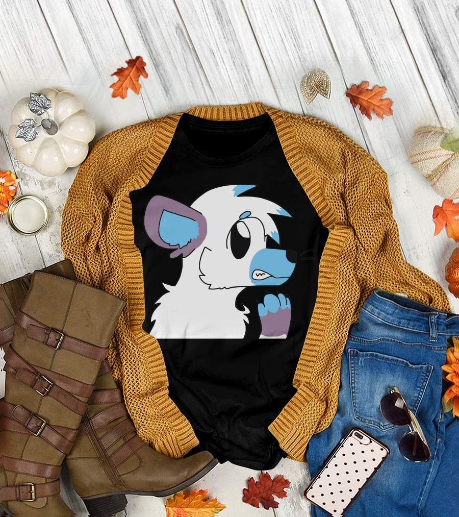 Arctic Fox Adopt Cute Cartoon Character T-Shirt
