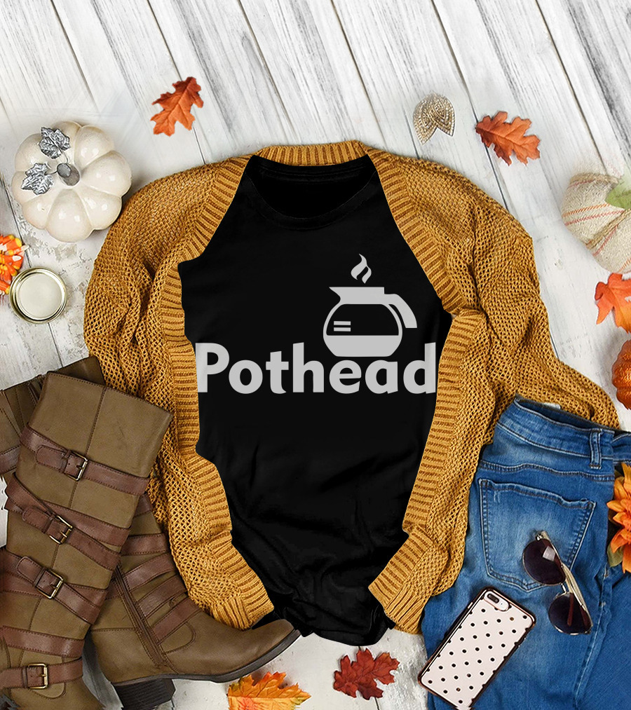Pothehead Coffee Carafe Humor Coworker T-Shirt
