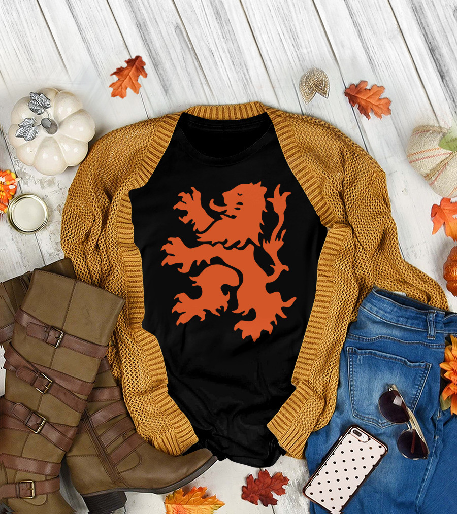 Orange Dutch Lion Symbol of Netherlands Football Team T-Shirt