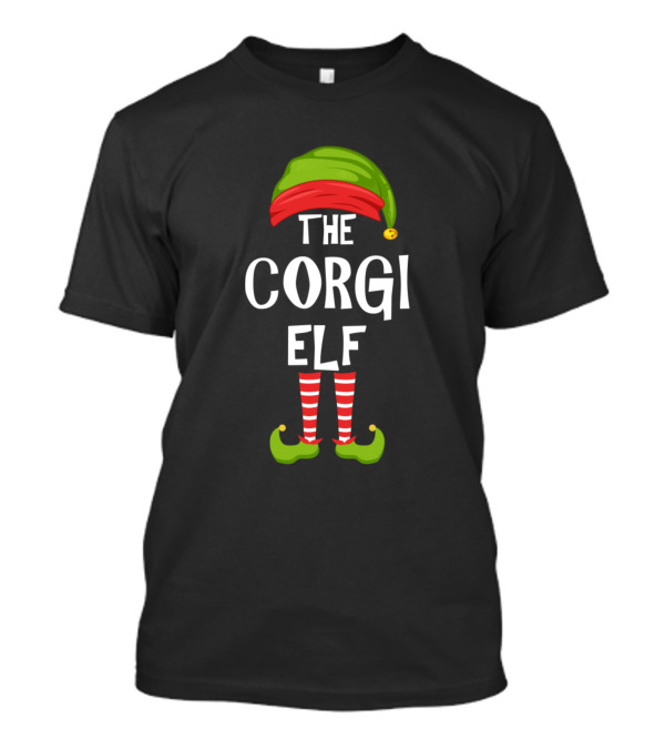 The Corgi Elf Family Christmas Party Matching T-Shirt