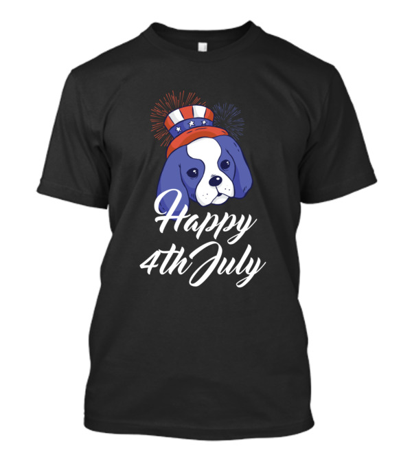 Happy 4th July Independence Day Dog America T-Shirt