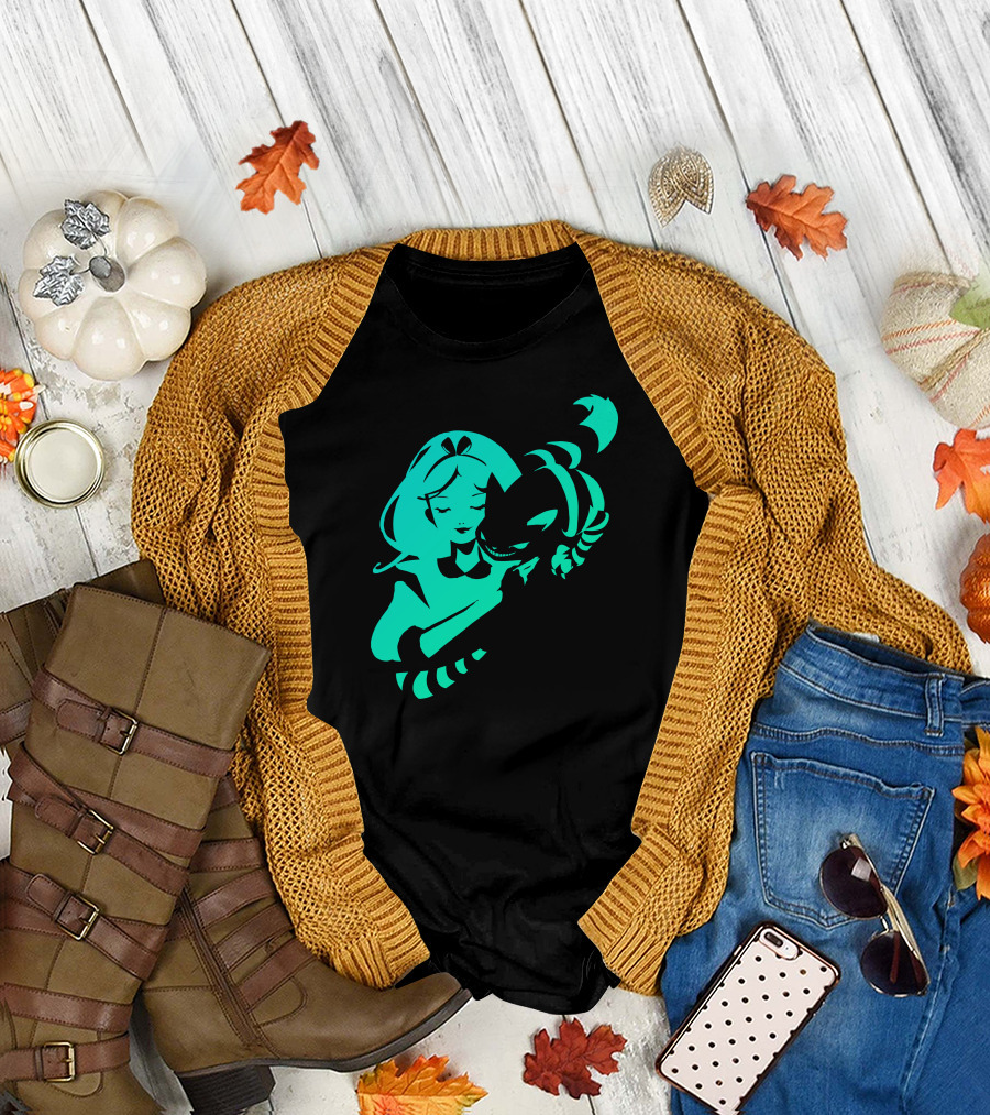 Alice and the Cheshire Cat Embrace T-Shirt
