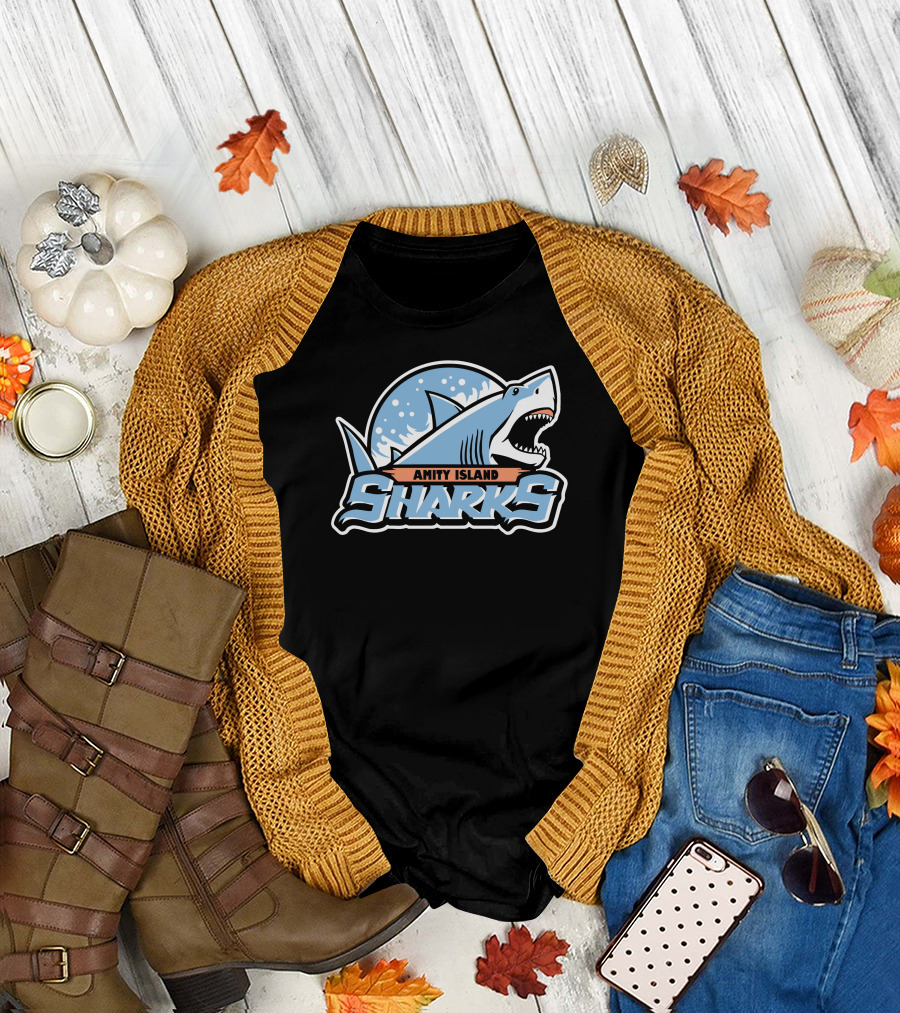 Amity Island Sharks Jaws-Inspired Sports T-Shirt