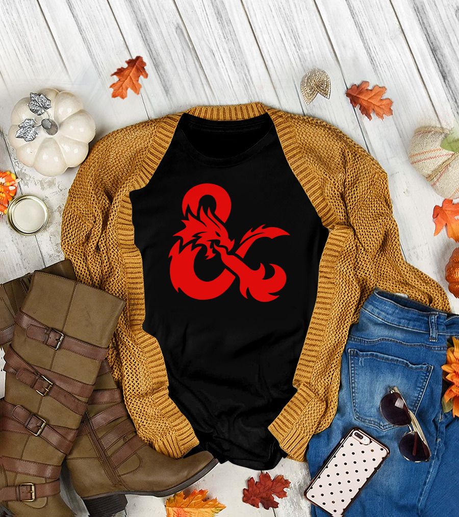 Ampersandragon Dungeons Dragons Logo Dragon & T-Shirt