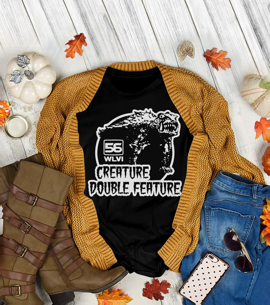 56 WLVI Creature Double Feature Monster T-Shirt