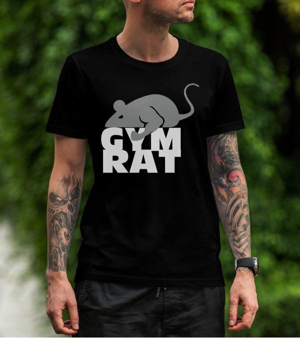GYM RAT Mouse Motif T-Shirt