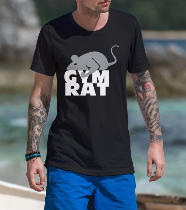 GYM RAT Mouse Motif T-Shirt