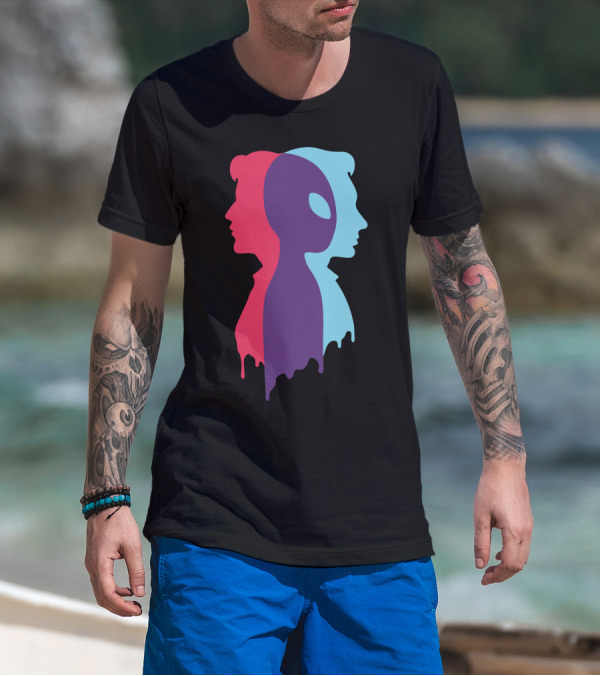 Intersection: Dual Faces Alien Symbol Fusion T-Shirt