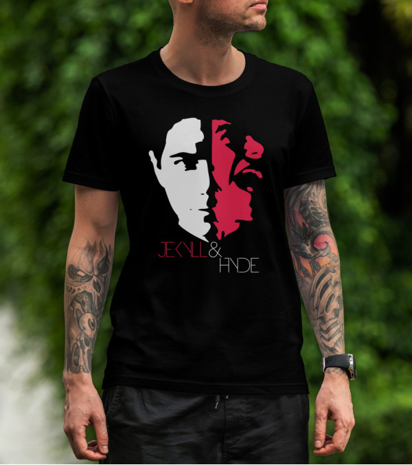 Jekyll And Hyde Split Face T-Shirt