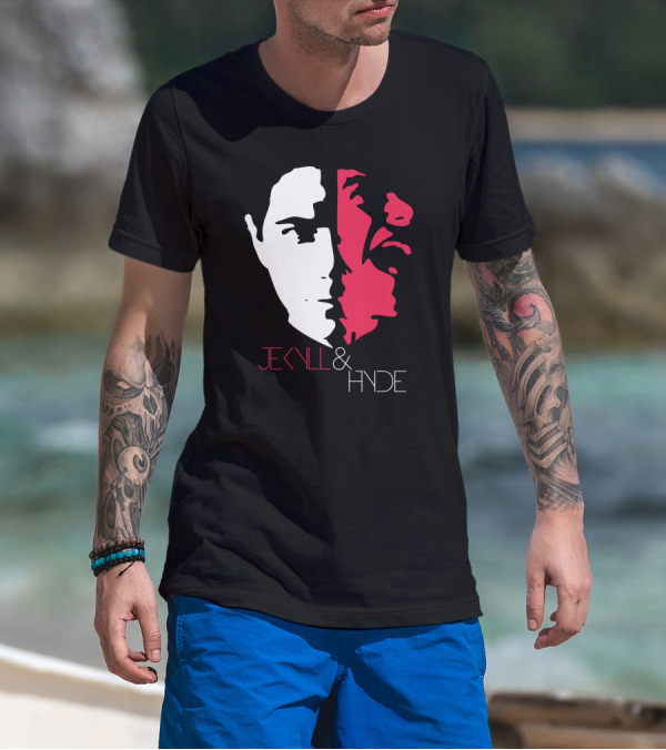 Jekyll And Hyde Split Face T-Shirt