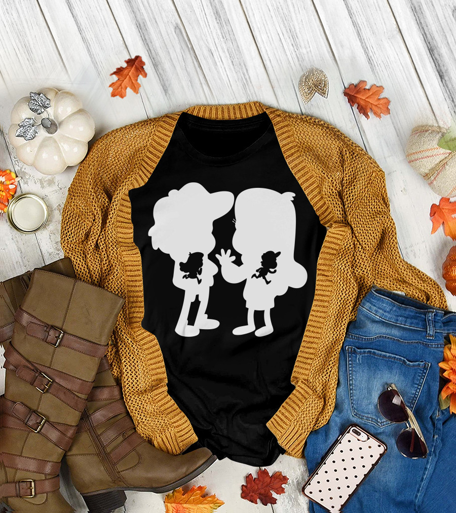 Gravity Falls Mistery Twins Silhouettes Duo T-Shirt