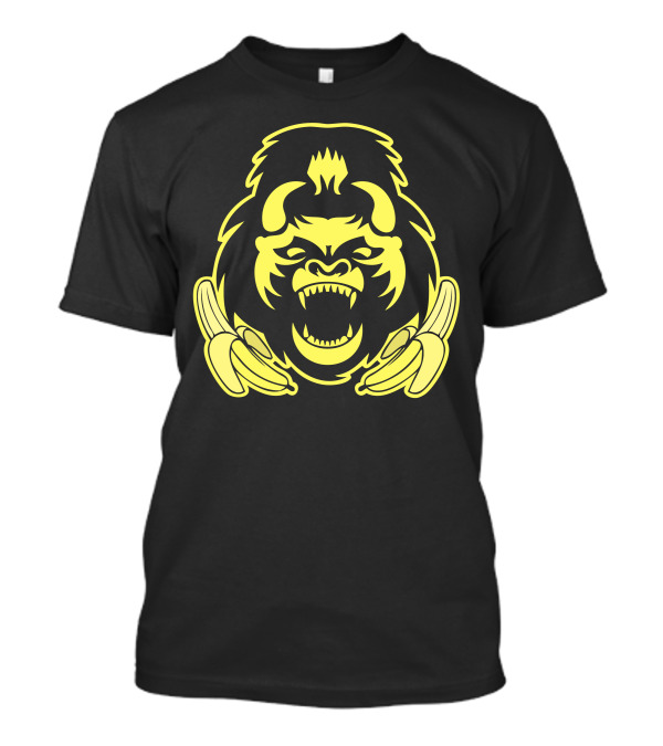 Monkey Bananas Angry Gorilla Surrounded By Yellow Bananas T-Shirt
