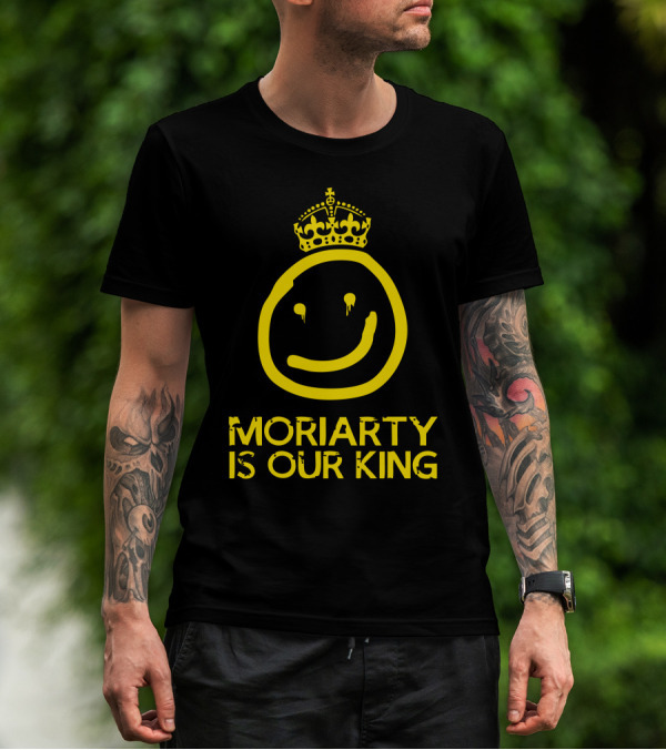 Moriarty Is Our King Yellow Smiley Face Crown T-Shirt