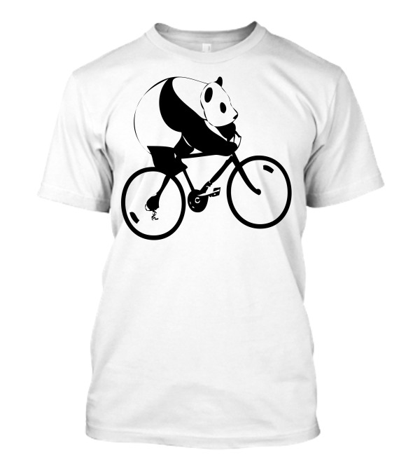 Panda Riding Bicycle Down Under T-Shirt