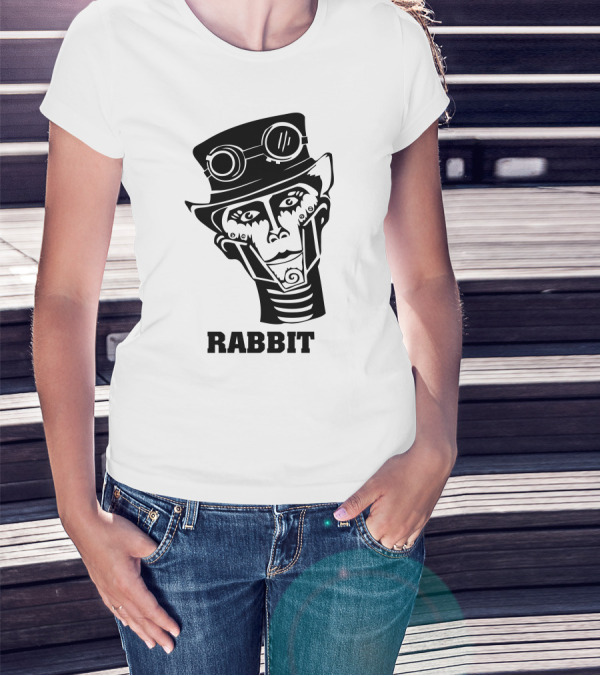 Rabbit Steampunk Man Logo Goggles T-Shirt