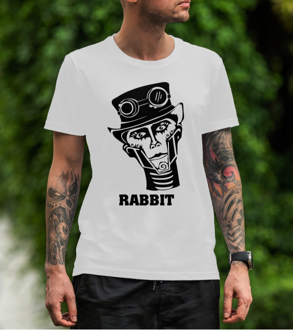 Rabbit Steampunk Man Logo Goggles T-Shirt