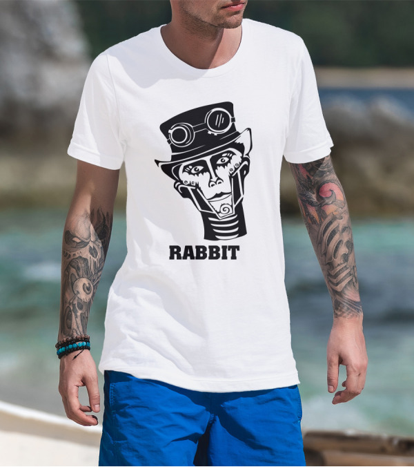Rabbit Steampunk Man Logo Goggles T-Shirt
