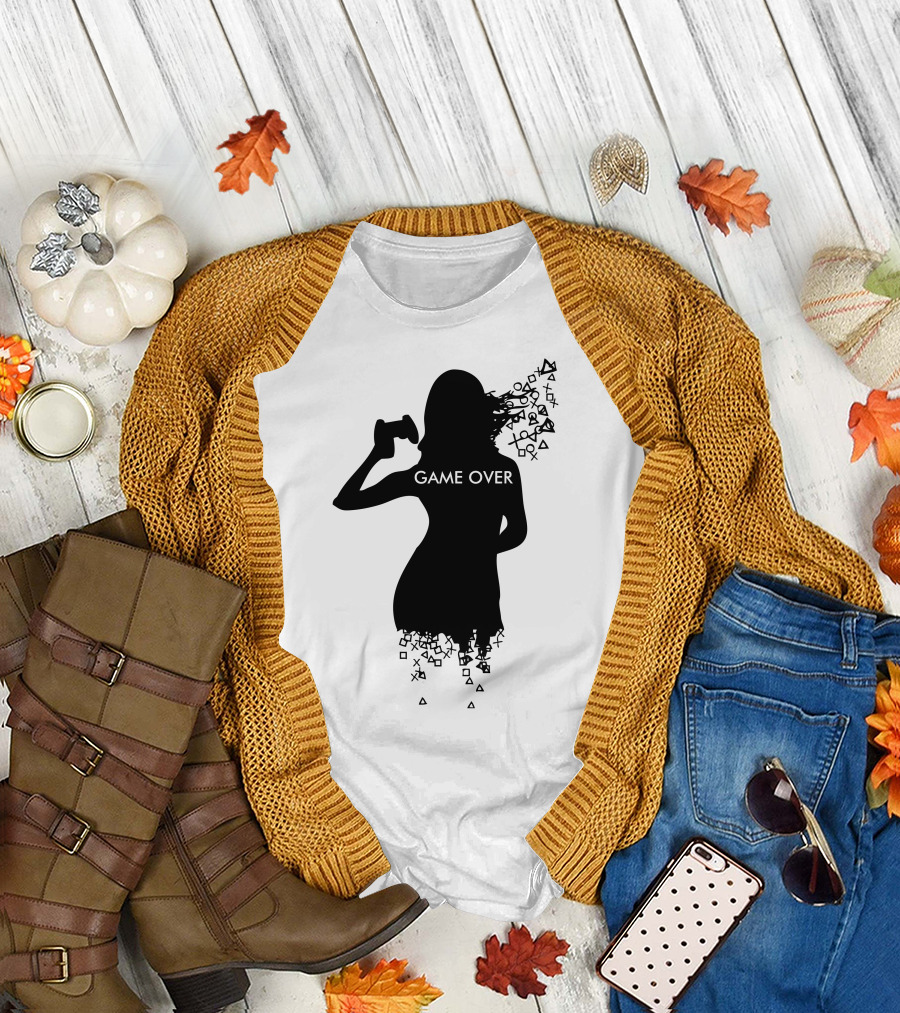 Rage Quit Girl Game Over Gaming T-Shirt