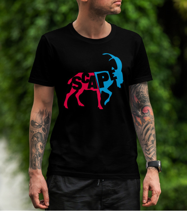 SCAPEGOAT Red And Blue Mixed Typography T-Shirt