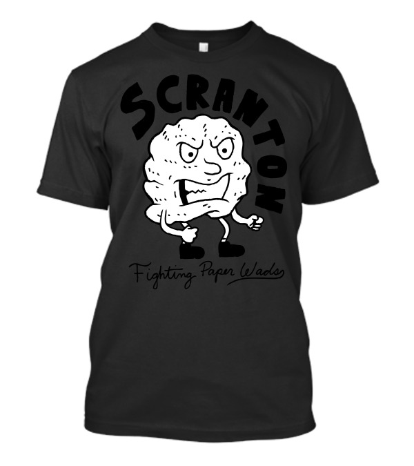 Scranton Angry Paper Wad Character Fighting Paper Wads T-Shirt