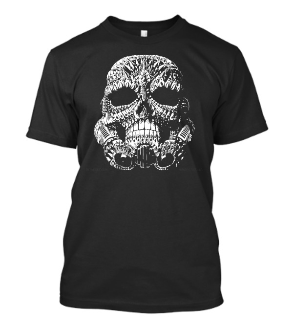 Skull Troop Gas Mask Ornate T-Shirt