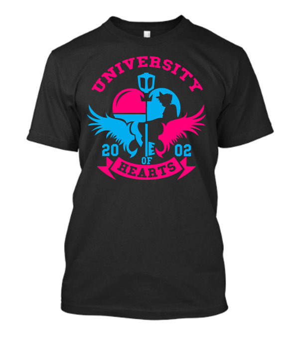 University Of Hearts Keyblade Wings Emblem 2002 T-Shirt