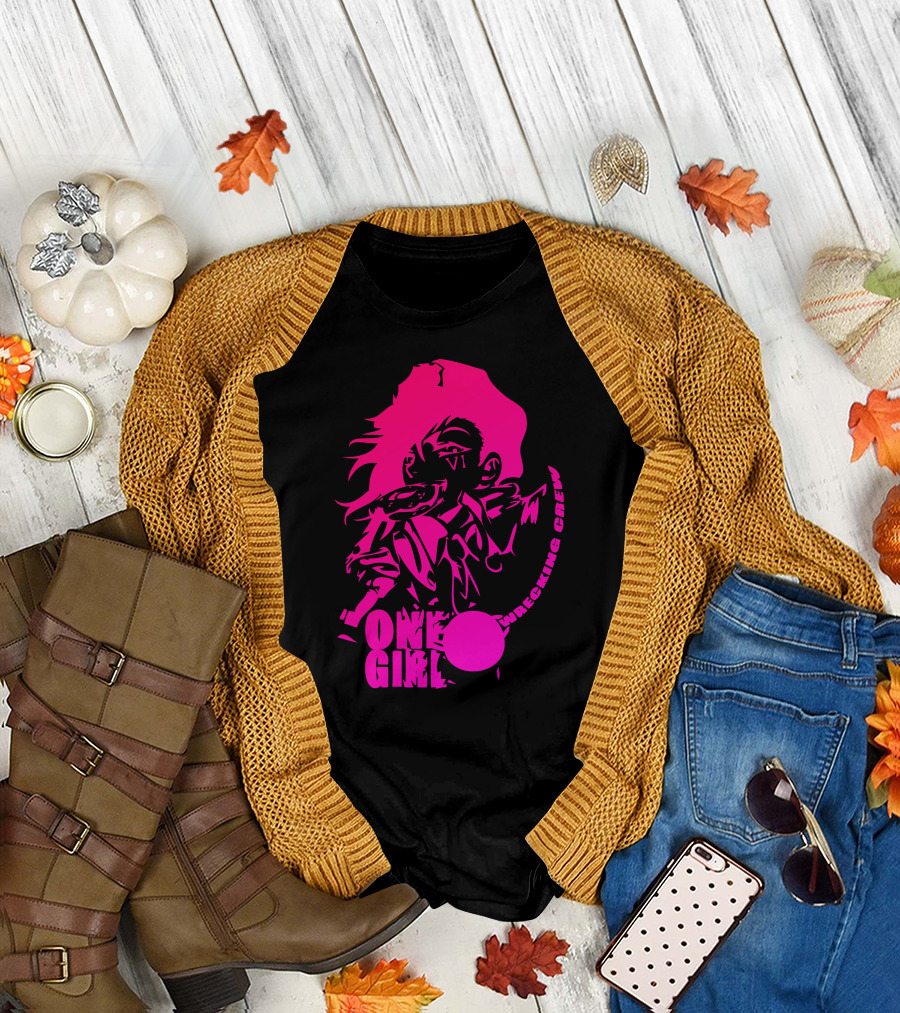 League of Legends Vi One Girl Wrecking Crew Neon T-Shirt