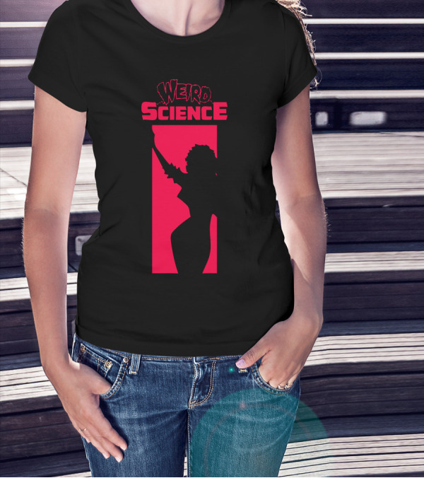 Weird Science Shadow Silhouette With Raised Arm T-Shirt